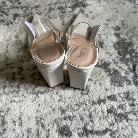EUC Public Desire Clear Heels. wore once. - Picture 3 of 4